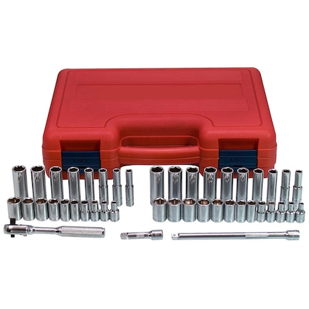K-Tool International SAE/Mtrc Stnd/Dp Sockt Set, 1/4"Dr, 44pcs. KTI-21044